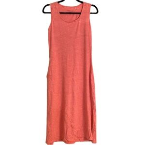 Toad & Co “Organic Peach” Striped Dress – Size S (Organic Cotton + Lyocell)
